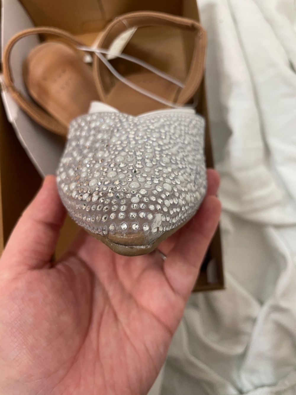 •A NEW DAY• “Isabel” Embellished Slingback Kitten Heels - Clear size 7.5 // NIB - Picture 9 of 16